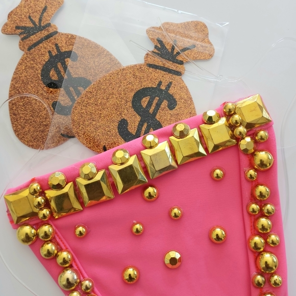 Skimpy Exotic Dancewear Thong w/ FREE Money Pasties - Picture 4 of 8